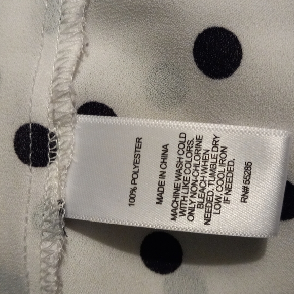 EXPRESS The portfolio shirt ,Navy Poka-dotted Shirt with long Sleeves, Size S/P - Picture 7 of 8